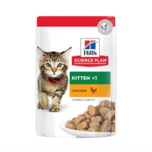 Hill's Science Plan pouch of kitten food chicken flavour